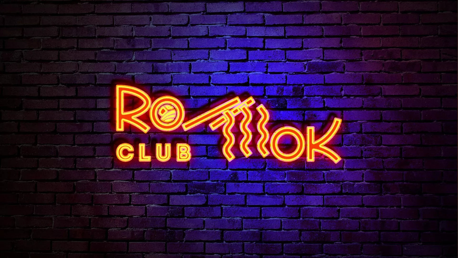 Разработка интерьерной вывески суши-бара «Roll Wok Club» в Обояне